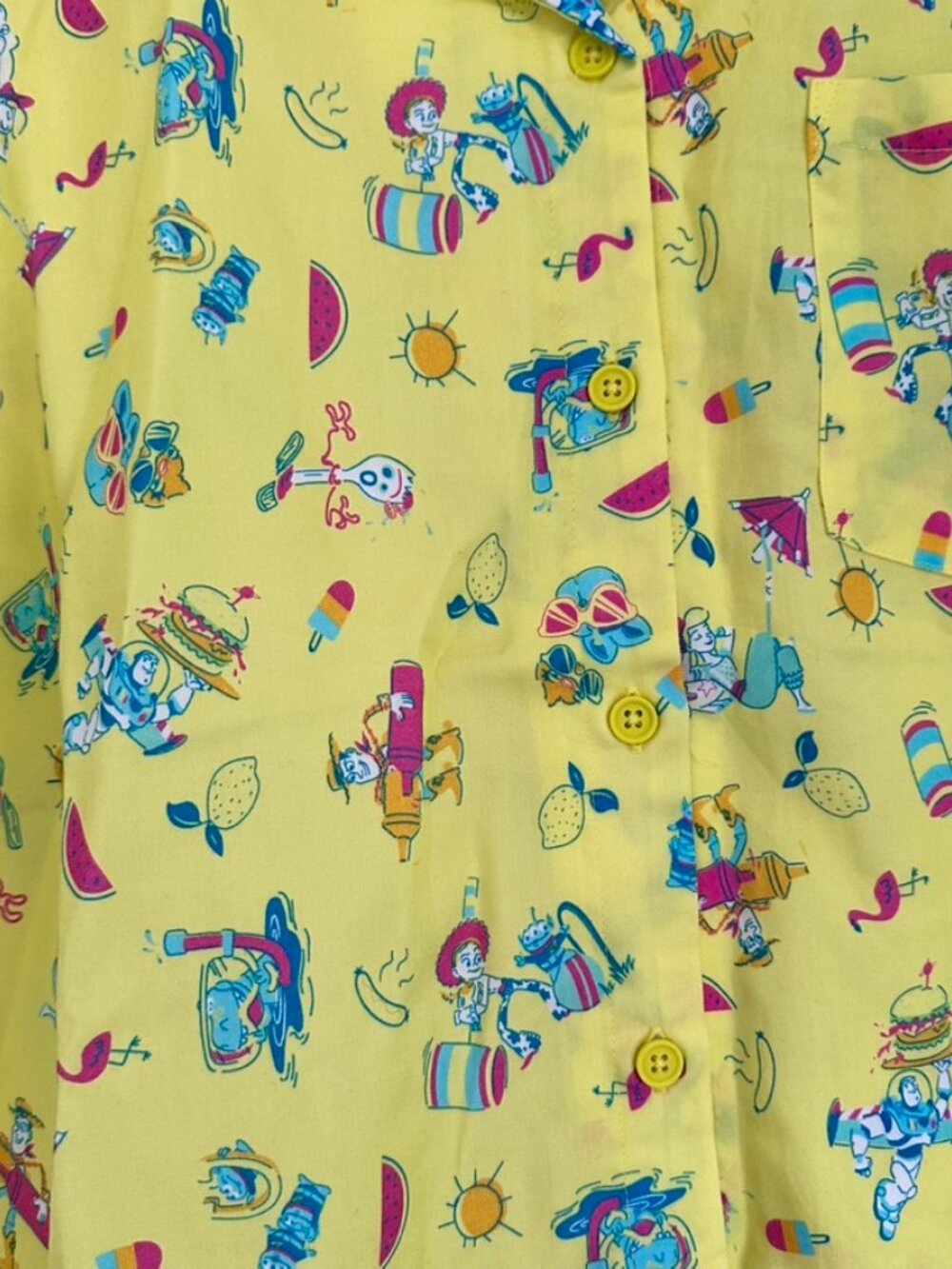 Disney Pixar Toy Story Summer Splash Collection Button Down Shirt - Picture 3 of 10